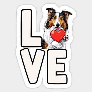 Shetland Sheepdog Love Sticker